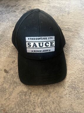 Sauce Black Embroidered Baseball Cap - Men